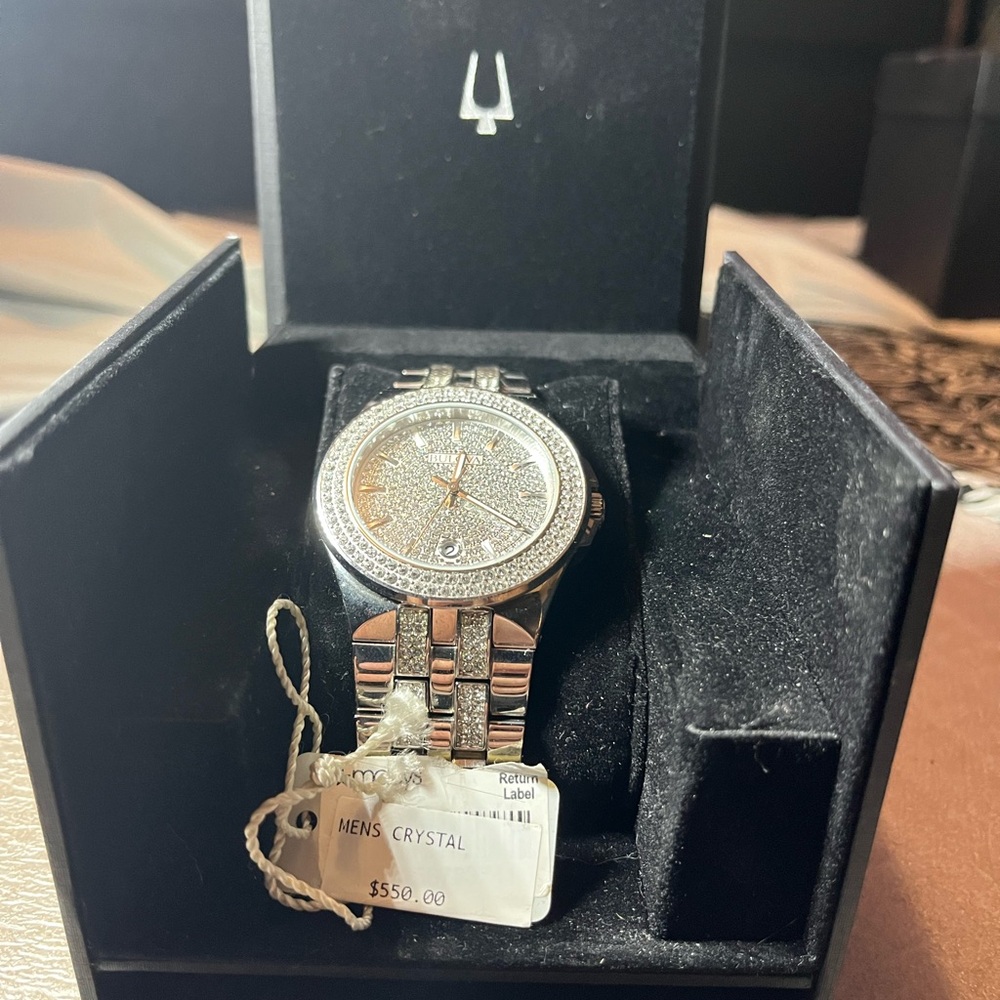 ✨💎 Bulova Phantom Crystal Pave Dial Stainless Steel Watch 💎✨